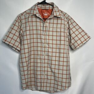 Royal Robbins Traveler Shirt Mens Small With Hidden zip Pocket Short Sleeve